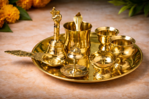 నిత్య పూజకు అవసరమైన సంపూర్ణ పూజా థాళి (Set)