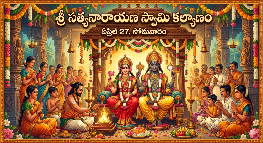 శ్రీ సత్యనారాయణ స్వామి కల్యాణం – ఏప్రిల్ 27, సోమవారం 2026